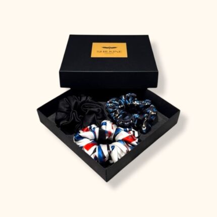 Prabangus šilkinių plaukų gumelių rinkinys