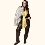 Šilkinis auksinis šalikėlis