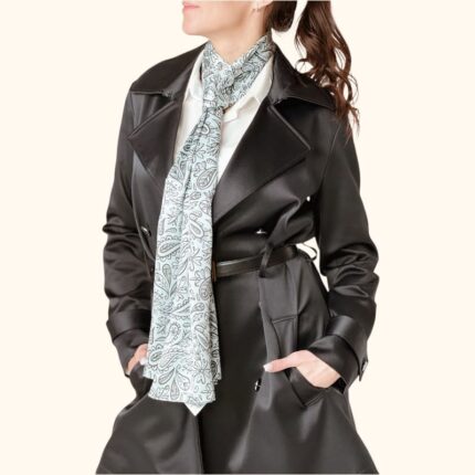 šilkinis pilkas šalikėlis