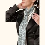 šilkinis sidabrinis šalikėlis