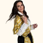 šilkinis šalikėlis su gervėmis