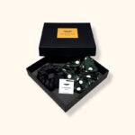 Šilkinių gumelių rinkinys žali burbuliukai