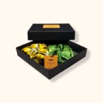 Šilkinių gumelių rinkinys žalia geltona