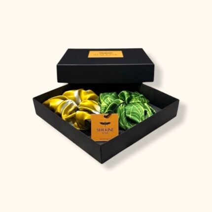 Šilkinių gumelių rinkinys žalia geltona