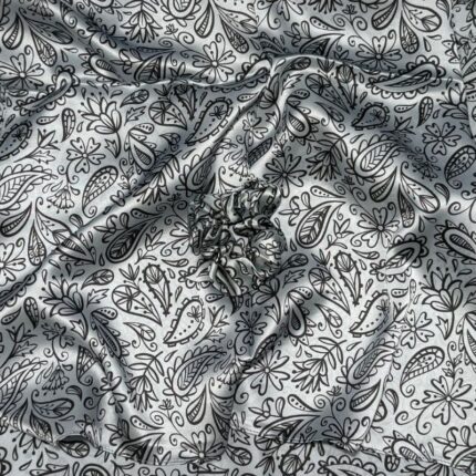 šilkinis pilkas šalikėlis su gumele