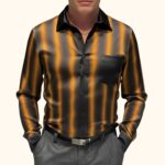 šilkiniai vyriški dryžuoti marškiniai