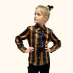 šilkiniai ombre marškiniai mergaitei