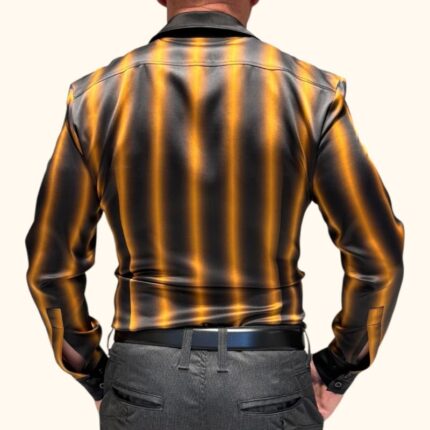 šilkiniai ombre marškiniai vyrams