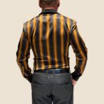 šilkiniai vyriški marškiniai nugara