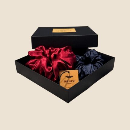 Šilkinių gumelių rinkinys raudona-mėlyna