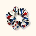 šilkinė balta raštuota gumelė