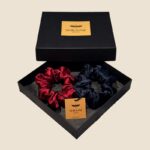 šilko gumelių rinkinys raudona mėlyna