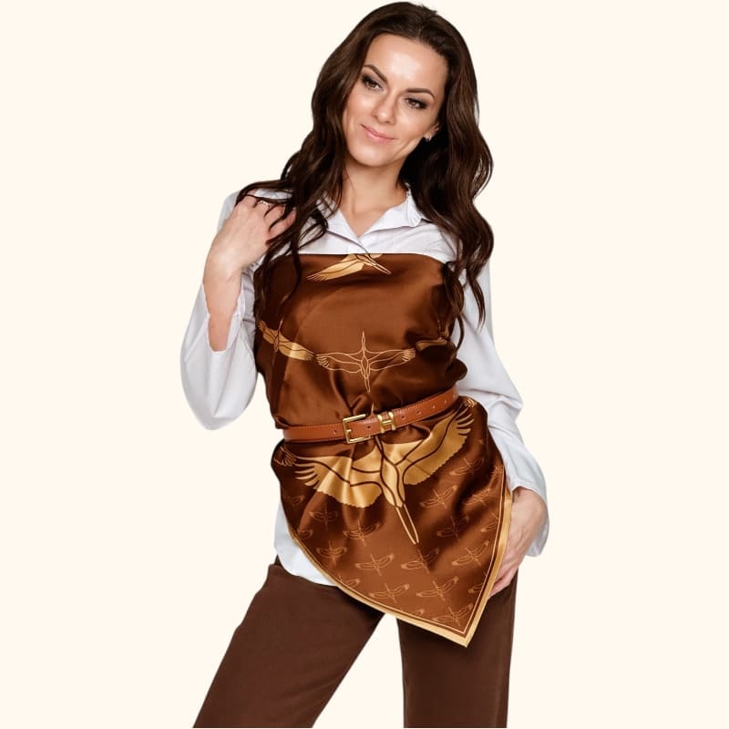 Natūralaus šilko didelė skara