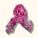 šilkinis rožinis ilgas šalikas