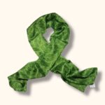 šilkinis žalias ilgas šalikas